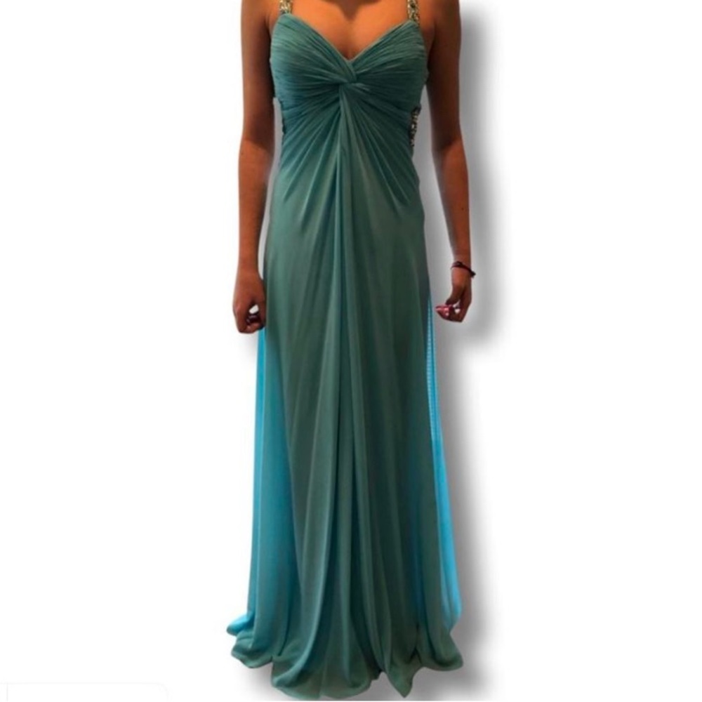 Rhinestone keyhole back gown size 0